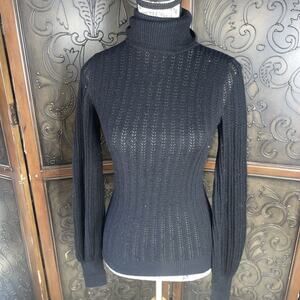 Anmani Black Knit Blouse / Top Women's Shirt‎ Size 6